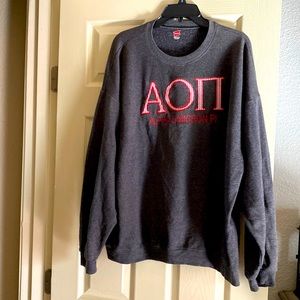 Oversized AOPI sorority sweatshirt